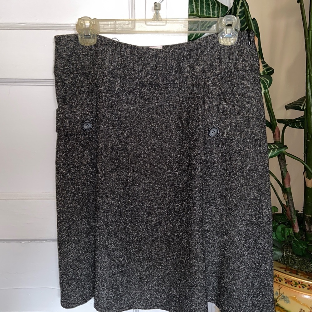 Black and white pleated skirt